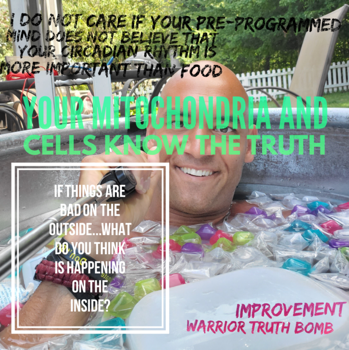 mitochondriac and improvement warrior for improvement and greatness don't run to get in shape