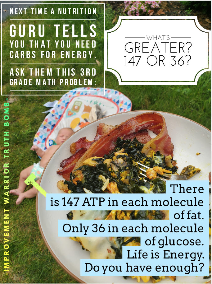 fat has more ATP than carbs and makes more deuterium depleted water than carbohydrates