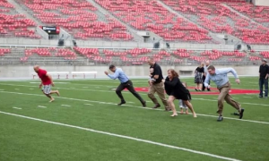 ohio state stadium sprints barefoot jason yun new albany speed and agility coach